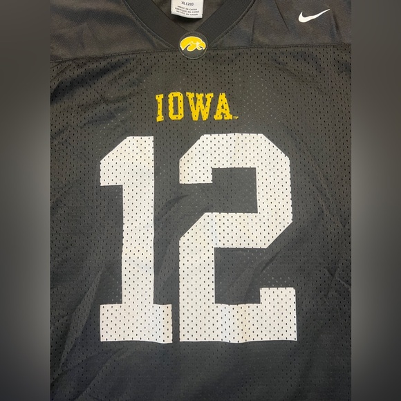 University Of Iowa Hawkeyes Nike Team Football Jersey #12 Youth Extra Large EUC! - Picture 2 of 8